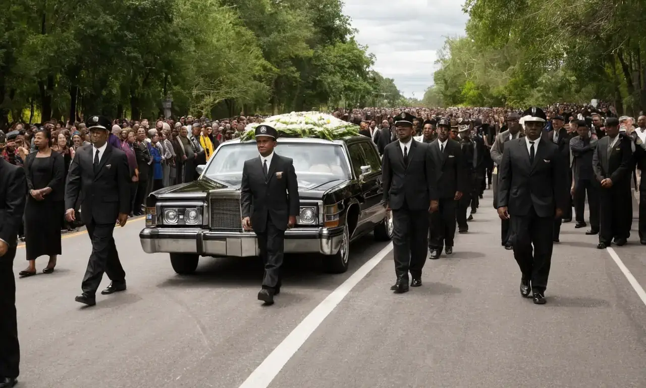 Always proceed cautiously and respectfully during a funeral procession
