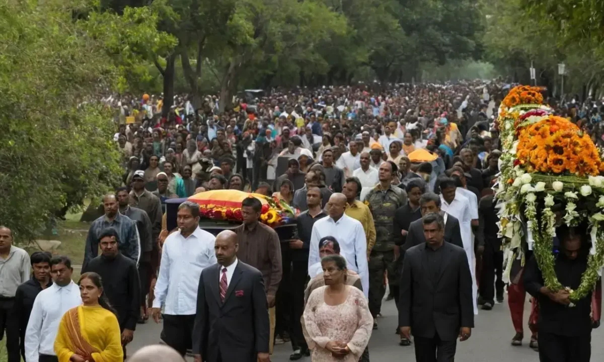 A mourning event reflects sorrow with dignity